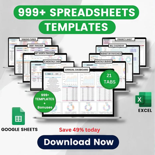 1000+ Ready-to-Use Excel Templates + Bonuses
